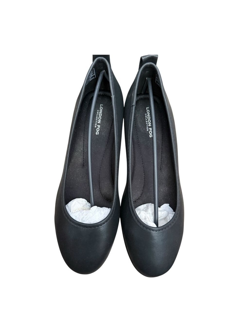 London Fog Baden Black Ballet Flats Comfort Slip On Shoes 9.5M - Picture 3 of 7